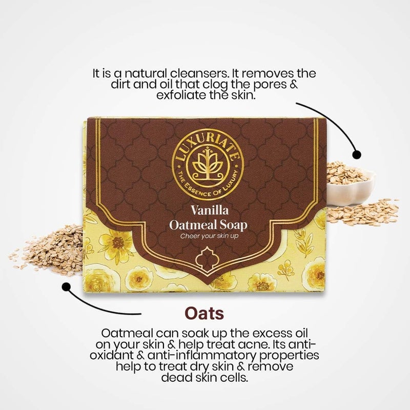 LUXURIATE Rose Soap, Vanilla Soap, Parijat Soap (125gm Pack of 3) | Luxury Premium Soap | Natural Soap | Handmade Organic Soap | Paraben & Chemical Free | Bath Soap for Men Women - Image 3