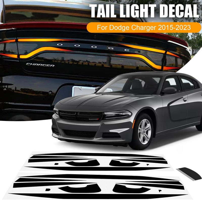 Deargooday Tail Light Race Track Bat Vinyl Overlay Decal Cover Exterior Accessories for Dodge Charger 2015 2016 2017 2018 2019 2020 2021 2022 2023 2024 - Image 2