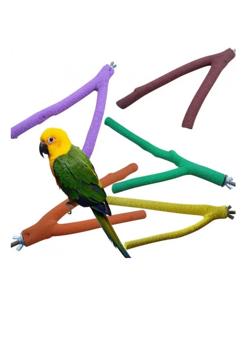 Generic Bird Cooler Rough Perch Standing Bird Cage Supplies Multicolor  - Image 2