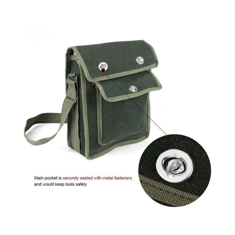 Portable Thickened Canvas Tool Bag - High-quality Oxford Fabric Wear-resistant Multifunctional Organizer for Electrical Engineers - Image 4