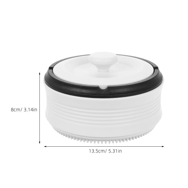 Portable Automatic USB Rechargeable Smokeless Ashtray Ivory White For Indoor Outdoor Home Office Car Use - Image 3