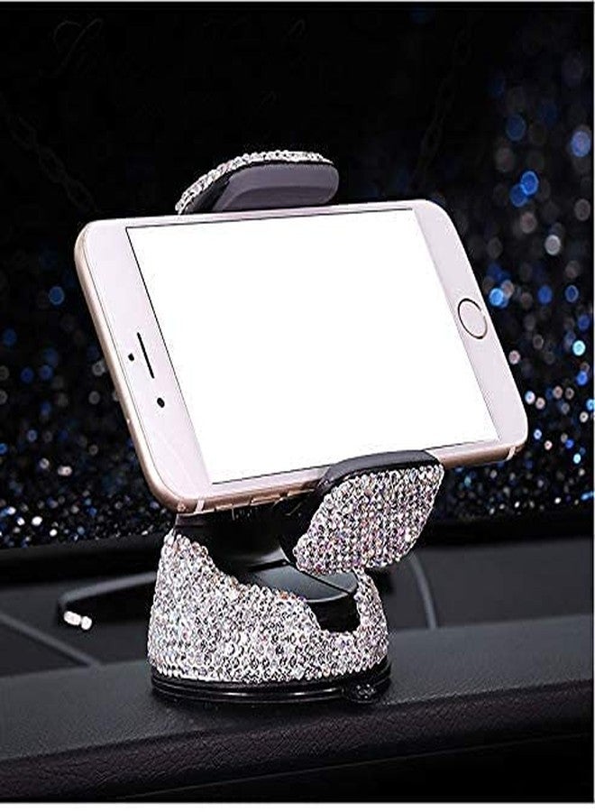 Bestbling Ergonflow Luxury Rhinestone Bling Car Stand Phone Holder, Compatible with Air Vent or Dashboard, Fits iPhone X, 8, 7 Plus, 6, 6 Plus, SE, 5S, 5, 4S, 4 (Silver) - Image 5