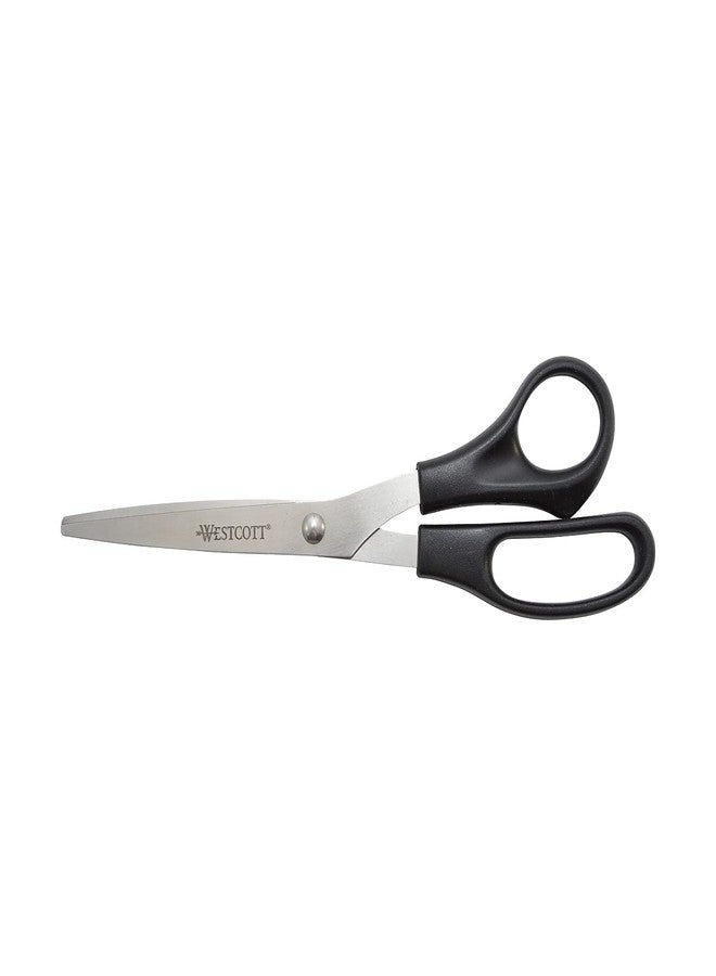 Westcott 8" Straight All Purpose Scissors, Black, 3-Pack - Image 4