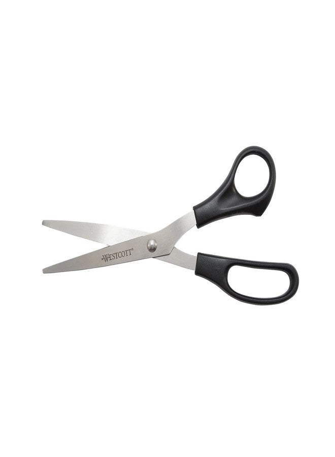 Westcott 8" Straight All Purpose Scissors, Black, 3-Pack - Image 2