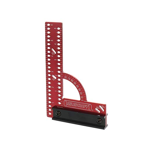 Milescraft 8409 MC-Square150 Imperial Framing Square – 6” x 4” Aluminum Carpenter Square for Woodworking with Removeable Fence - Image 1