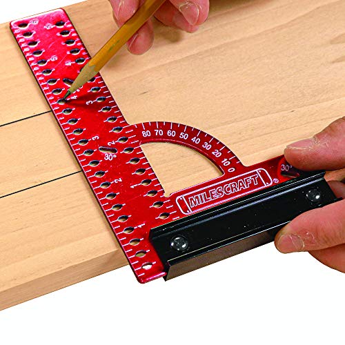 Milescraft 8409 MC-Square150 Imperial Framing Square – 6” x 4” Aluminum Carpenter Square for Woodworking with Removeable Fence - Image 2