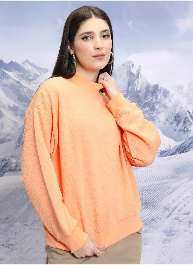 طوكيو توكيز سويت شيرت بياقة عالية وقصة مريحة