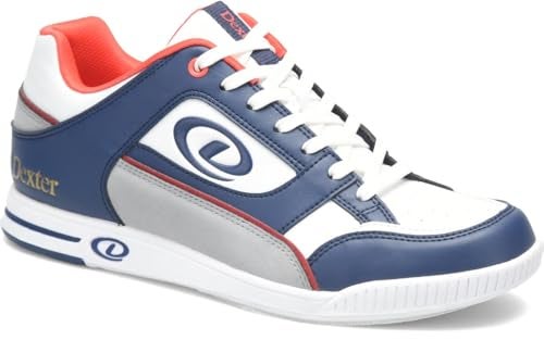 Dexter Men's Royal Bowling Shoes (for Right or Left Handed Bowlers- Universal Slide Soles on Both Shoes) - Navy/White/Grey 7.5 - Image 1