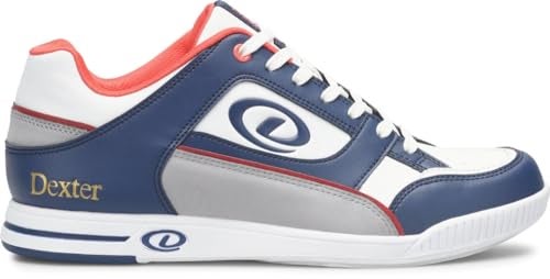 Dexter Men's Royal Bowling Shoes (for Right or Left Handed Bowlers- Universal Slide Soles on Both Shoes) - Navy/White/Grey 7.5 - Image 4