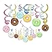 CC HOME 15Pack Donut Cake Hanging Swirls Doughnut Dessert Ceiling Streamer Birthday Party Decorations Donut Themed Party Favors for Holiday Shower Home Decoration Party Supplies - Image 4