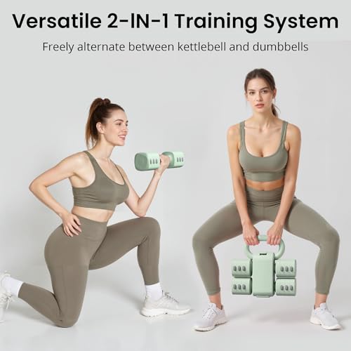 RYGEO 2-in-1 Adjustable Dumbbell Set for Women - 4 Levels (2.2lbs to 12.1lbs) - Home Gym Weights for Women at Home - Fitness Dumbbells - Image 3