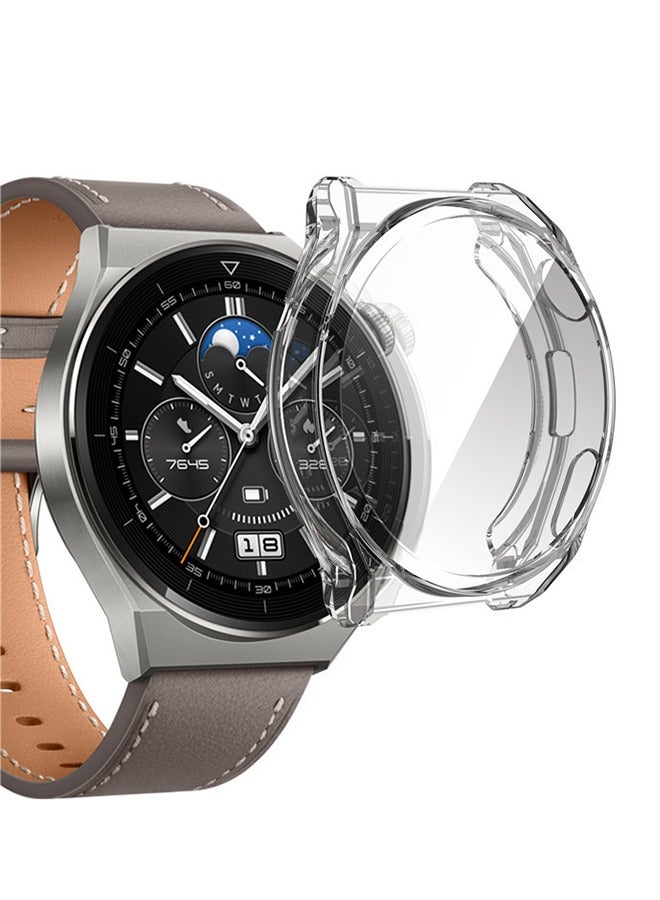HY Case for Huawei Watch GT3 pro 46mm,Screen Protector Overall Protective Ultra-Thin TPU HD Clear Cover  - Image 3