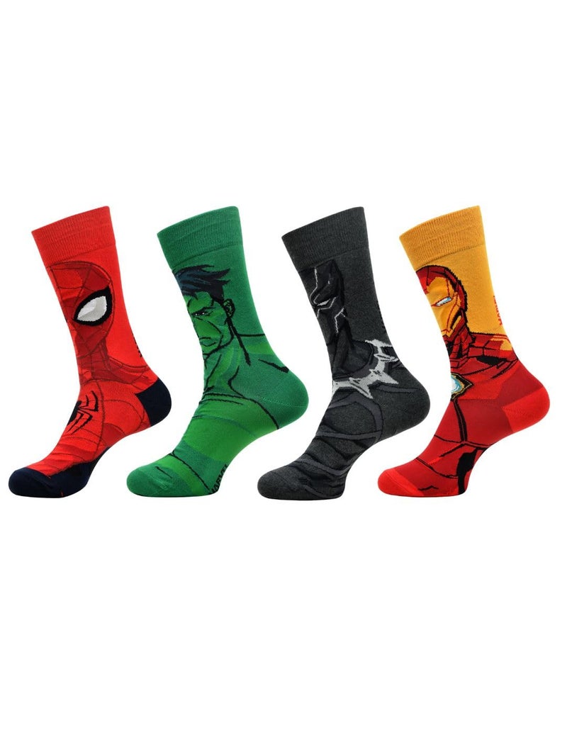 BALENZIA SocksXpress Marvel Men’s Crew Socks Gift Box | Pack of 8 Pairs | Calf-Length | Officially Licensed Avengers Superhero Combo | Combed Cotton Comfort, Durable Fit | Free Size (UK 6–10) - Image 5