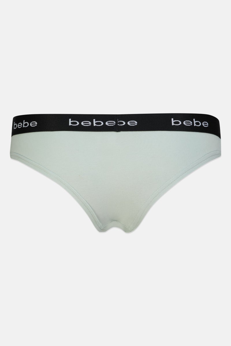 bebe Women 3 Pcs Brand Logo Thong Panties, Multicolor - Image 3