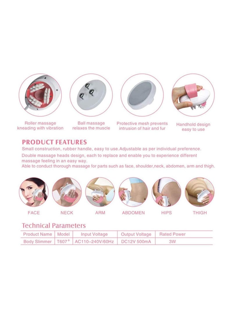 SYOSI 3D Roller Body Shaping Massager Vibrating and Shiatsu Rolling Fastest Slimming Full Guasha or Massaging Blood Circulation Promoting Skin Caring Building - Image 2