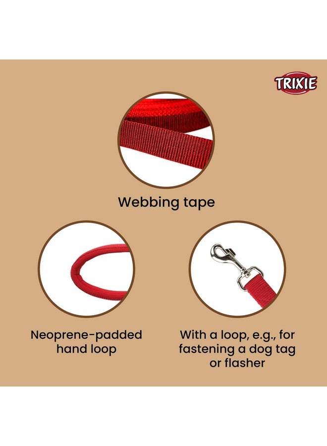 Trixie , Designed In Germany, Premium Short Dog Leash With Padded Hand Loop, Fits: M-Xl, 20 Kg Or More (Poodle, Bull Dog, Lab, Husky) Dogs, 37 Cm/25Mm (Red) - Image 4