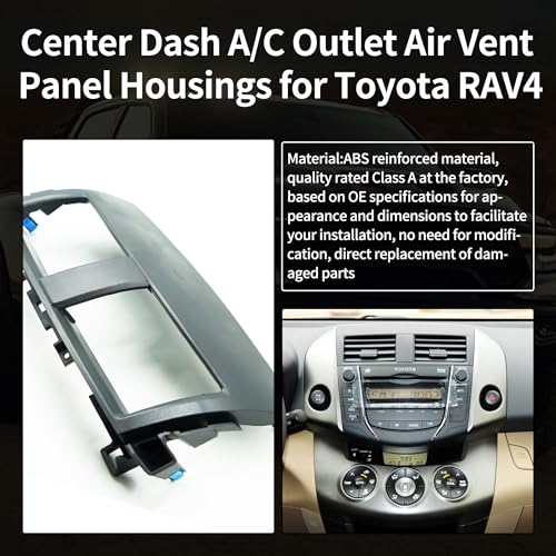 runfider Center Dash A/C Outlet Air Vent Panel Housings for Toyota RAV4 2006 2007 2008 2009 2010 2011 2012 Replaces 55670-42060-B0 55663-42020 55670-0R010 55670-0R010-B0 - Image 2