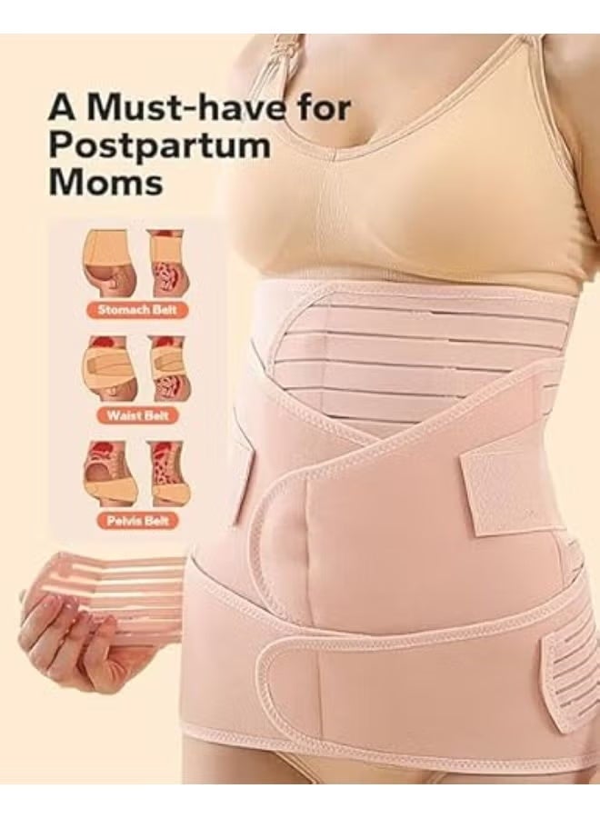 3-in-1 Postpartum Belly Support Recovery Wrap for Abdomen, Waist and Pelvic Area, Adjustable Post Birth Compression Belt and Body Shaper - Image 3