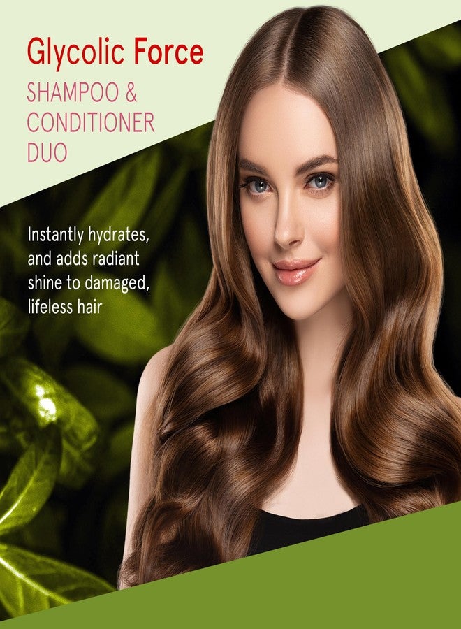 Inoar Glycolic Force Shampoo & Conditioner Bundle with Glycolic Acid for Deep Cleansing, Intense Hydration & Renewed Shine, 2 x 16.9 fl.oz - Image 2