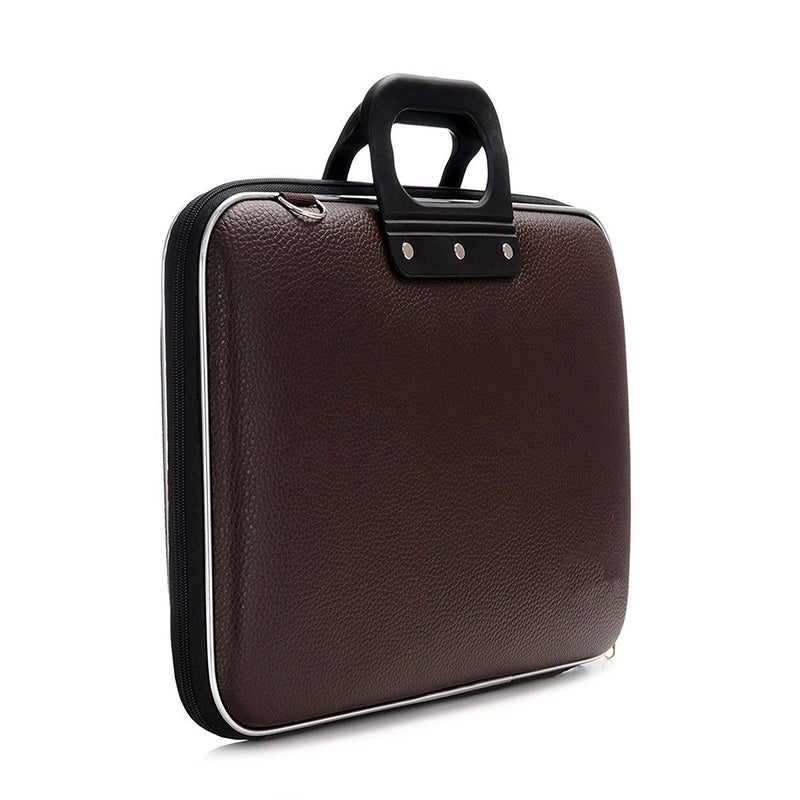 SAE Kruchika GLEAM Synthetic unisex Sleek Faux Leather 15.6 Inch Briefcase with Belt for Laptop, Tab (Dark Brown) - Image 2