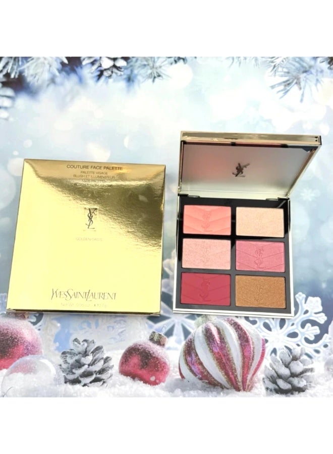 Yves Saint Laurent Couture Face Palette Golden Oasis Limited Edition, 3 Blushes & 3 Highlighters, 27g - Image 2