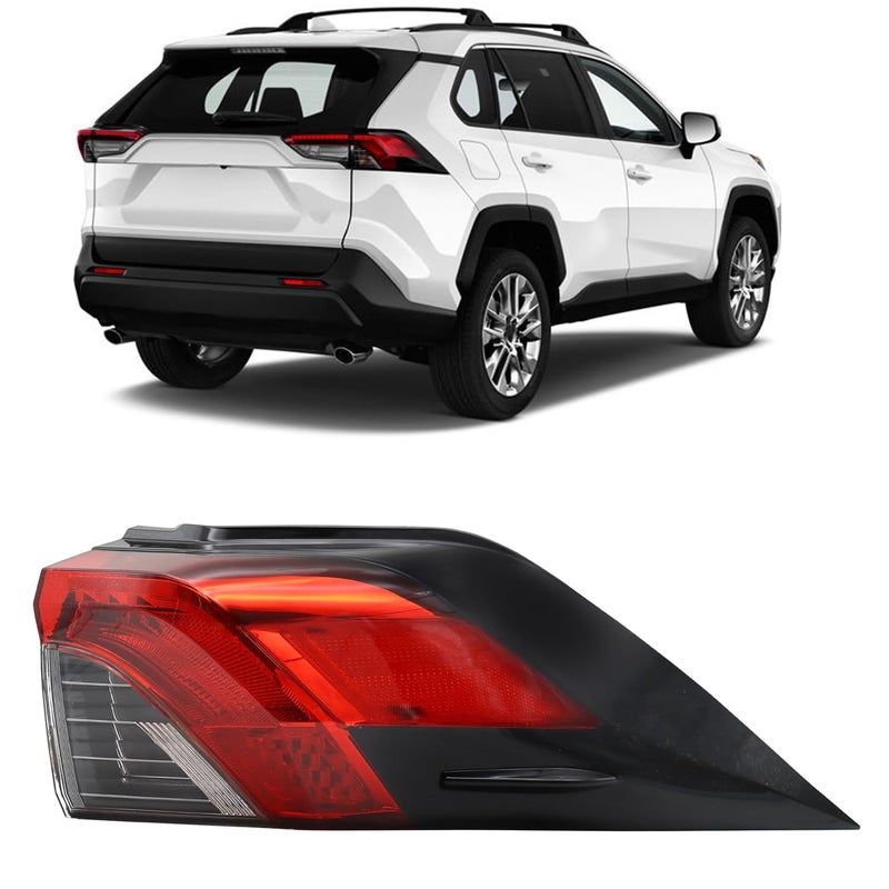 LEAVAN Left Outer Tail Light Fit for 2019 2020 2021 Toyota RAV4 Tail Lamp Assembly Replacement Right Passenger Side
