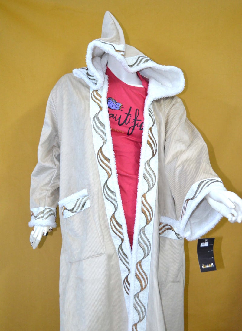 Women Arabian Winter Coat with Hoodie - Image 5