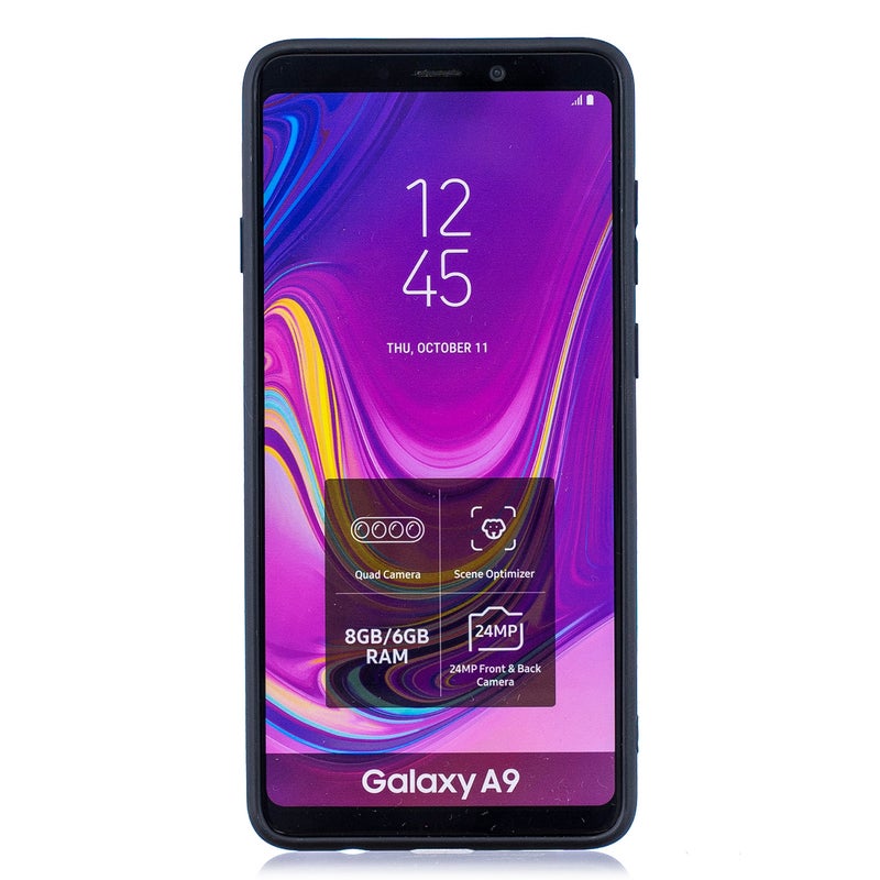 Generic (Unbranded) For Samsung A9 2018 Cartoon Lovely Coloured Painted Soft TPU Back Cover Non-slip Shockproof Full Protective Case with Lanyard Rose red - Image 2