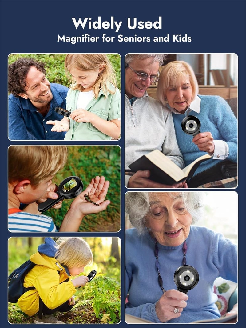 2-Inch IPS Screen Magnifying Glass, Electronic digital microscope with White and UV Lights, Compatible with Windows/Mac, Ideal for Reading, 1 million pixels - Image 4