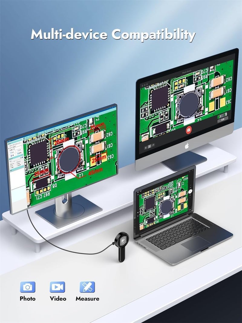 2-Inch IPS Screen Magnifying Glass, Electronic digital microscope with White and UV Lights, Compatible with Windows/Mac, Ideal for Reading, 1 million pixels - Image 5