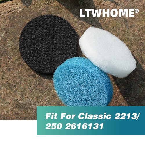LTWHOME Value Pack of Carbon Filter, Coarse Filter and Fine Filter Pads Set Suitable for Classic 2213/250 2616131 (Pack of 24) - Image 2
