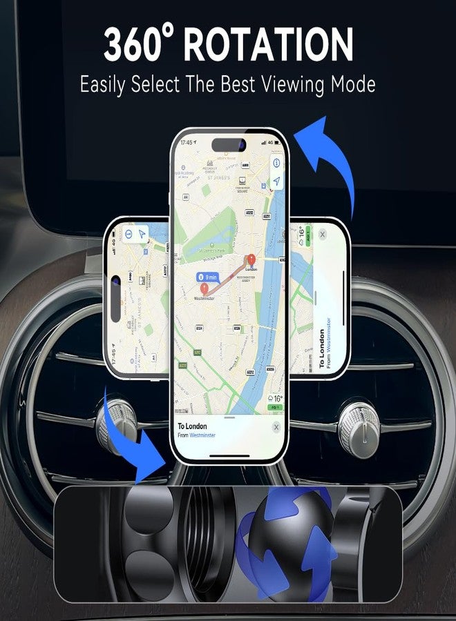 BEERTE Fits MagSafe Car Mount Fit for Mercedes Benz C-Class 2016-2022, GLC-Class 2016-2023 [Upgraded Magnets] Magnetic Phone Holder for Car Fit for iPhone 16 15 14 13 12 Series MagSafe Case All Phones - Image 4