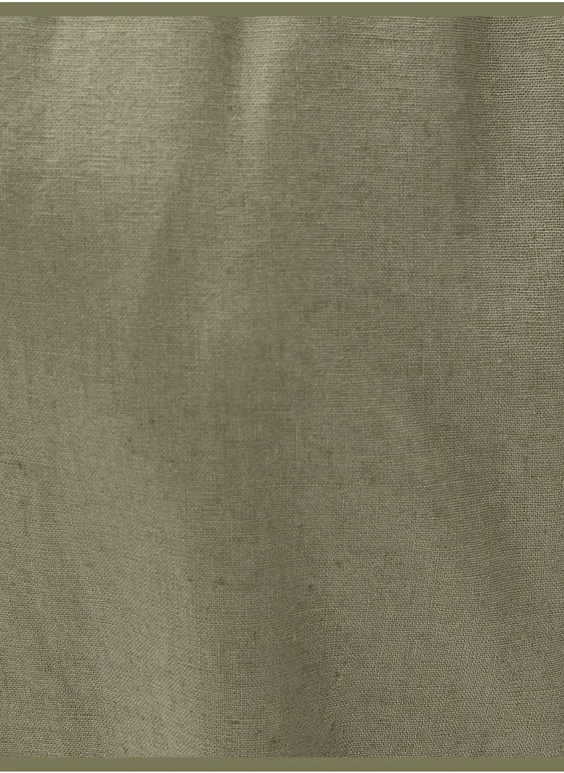 KOTON Linen Blend Trousers Drawstring Pocket Detailed