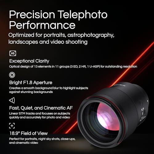 Samyang 135mm F18 Full Frame Telephoto Lens for Sony E UltraSharp Autofocus Gorgeous Bokeh Weather Sealed Quiet STM Motor Eye AF Support Ideal for Astrophotography Portrait - Image 3