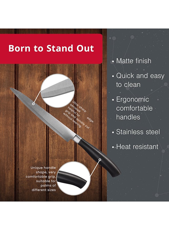 Feelings Stainless Steel Knife with Black Handle 21cm RC-KQ0792  - Image 3