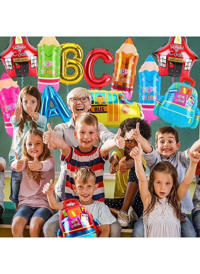 FEBSNOW FEBSNOW 20Pcs Back to School Balloons Decorations, School Bus Cool House and Fruit Foil Balloons for Welcome Back to School Kindergarten Party Supplier  - Image 5