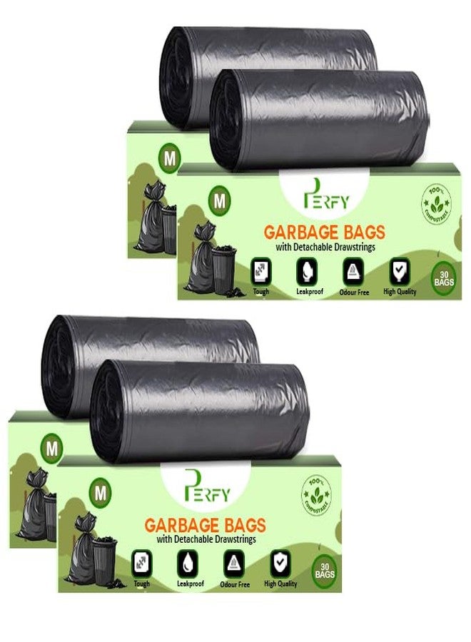 Perfy Premium Garbage Bags Size-19x21 Inches (Medium) For Wet & Dry Waste-120 Bags (4 Rolls) - Image 1