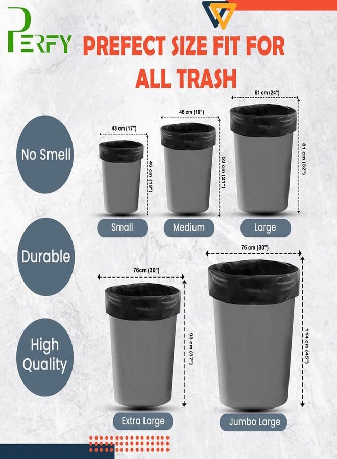 Perfy Premium Garbage Bags Size-19x21 Inches (Medium) For Wet & Dry Waste-120 Bags (4 Rolls) - Image 4