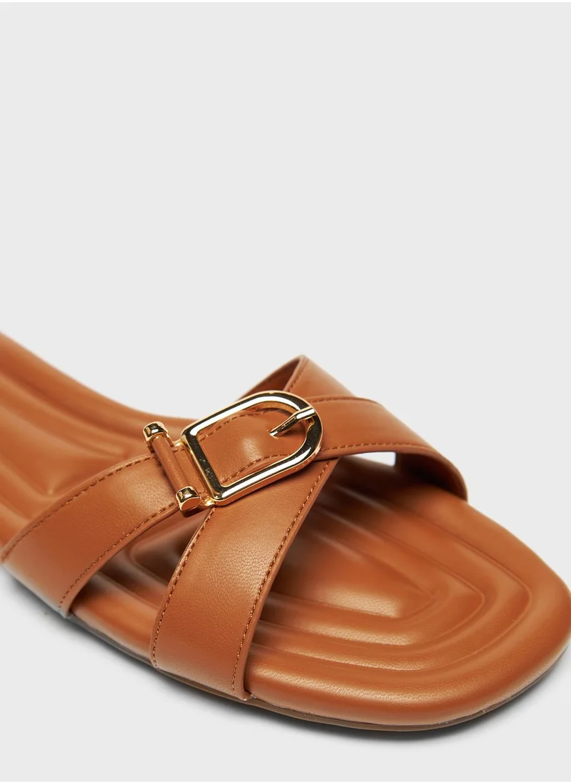 Celeste Criss Cross Strap Flat Sandals