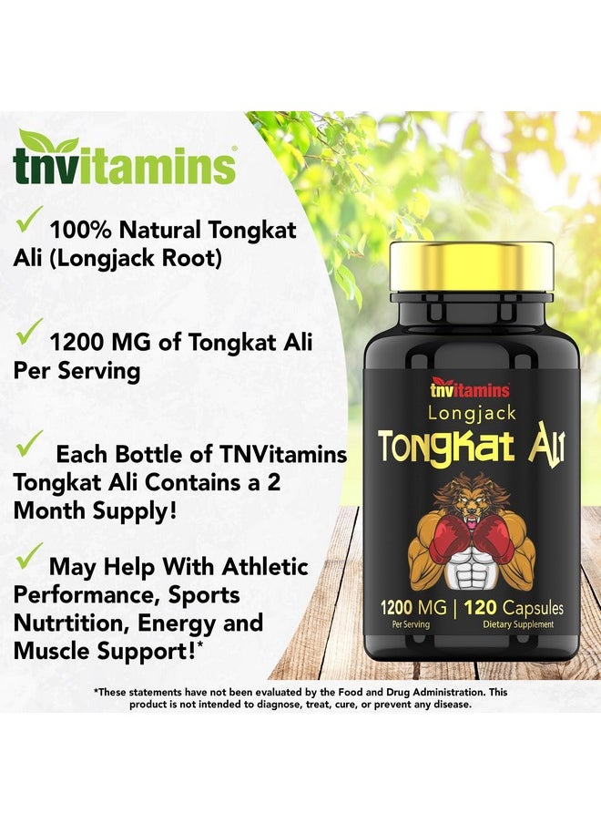 Health & Household - Tongkat Ali For Men: 1200 Mg X 120 Capsules | Also Known As Longjack Root | 100% All-Natural & Ultra Potent Tongkat Ali Supplement | Energy, Power, Strength, Athletic Performance, & Sports Nutrition - Image 1