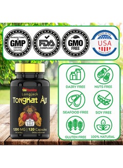 Tongkat Ali For Men: 1200 Mg X 120 Capsules | Also Known As Longjack Root | 100% All-Natural & Ultra Potent Tongkat Ali Supplement | Energy, Power, Strength, Athletic Performance, & Sports Nutrition - pzsku/ZC5F92FD4B37C8D579E8FZ/45/_/1728311552/1356248a-2a1c-4d25-8a66-df63c6dd5669