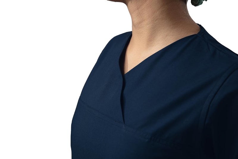 Uniform Craft Women’s Scrub Suits DSVX || 4 pocket scrubs | Ideal for doctors, dentists, vets, nurses & healthcare professionals (Olive Blue, S) - Image 5