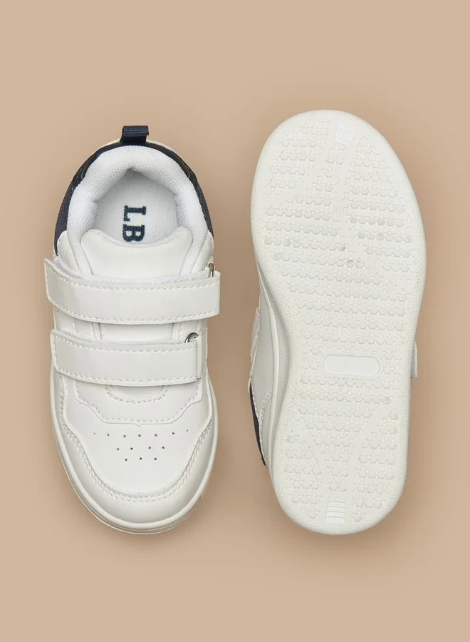 LBL Boys'S Textured Casual Sneakers With Hook And Loop Closure