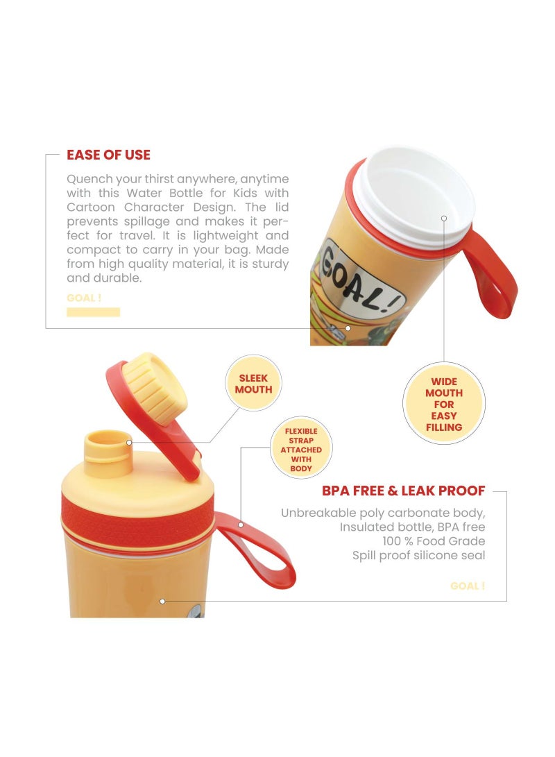 SELVEL زجاجة مياه بلاستيكية كول تِك صفراء، Pwb015، 900 مل - Image 3