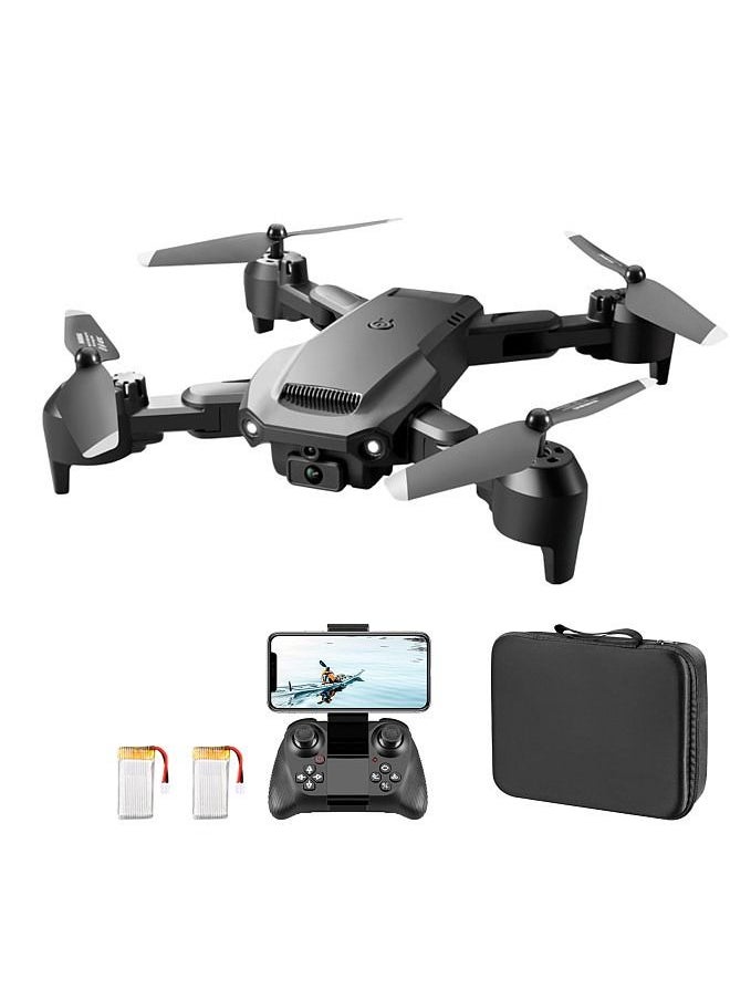 Remote Control Drone with Dual Camera 6K Obstacle Avoidance Optical Flow Hovering FPV Remote Control Quadcopter for Kids Adults with Storage Bag 2 Battery