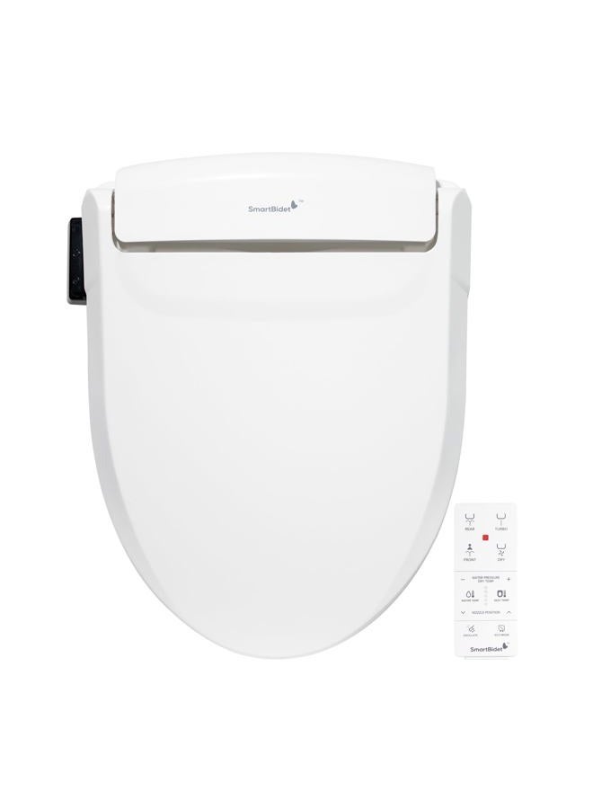 SmartBidet SB-1000 Electric Bidet Seat for Elongated Toilets with Remote Control- Electronic Heated Toilet Seat with Warm Air Dryer and Temperature Controlled Wash Functions (White) - Image 1