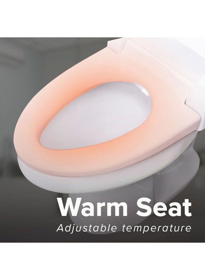 SmartBidet SB-1000 Electric Bidet Seat for Elongated Toilets with Remote Control- Electronic Heated Toilet Seat with Warm Air Dryer and Temperature Controlled Wash Functions (White) - Image 5