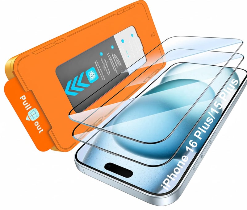 Mr Shield Mr.Shield PRO-GLAZ Tempered Glass Screen Protector Guard For iPhone 16 Plus and iPhone 15 Plus - 1 Pack - Image 1