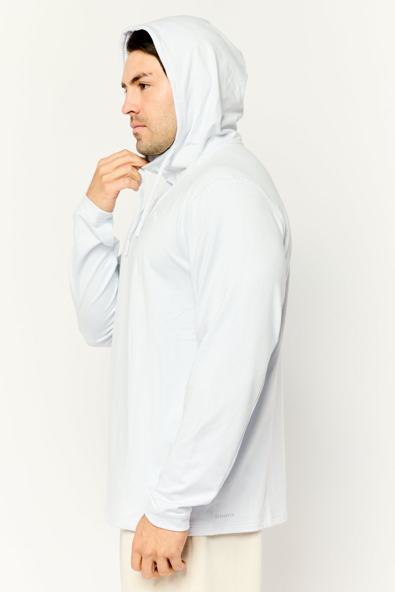PUMA Men Sportswear Fit Long Sleeve Outdoor Hooded Sweatshirt, White  - Image 3