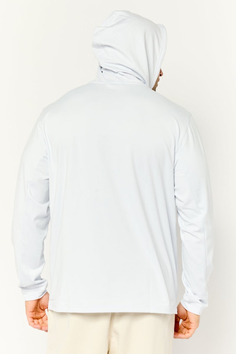 PUMA Men Sportswear Fit Long Sleeve Outdoor Hooded Sweatshirt, White  - Image 4